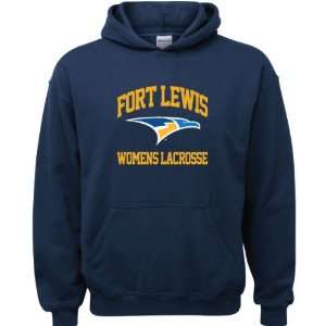 Fort Lewis College Skyhawks Navy Youth Womens Lacrosse Arch Hooded 
