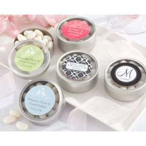  Simply Sweet Round Personalized Candy Tin Wedding Favors 