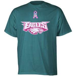  Reebok Philadelphia Eagles Green Lockup Awareness T shirt 
