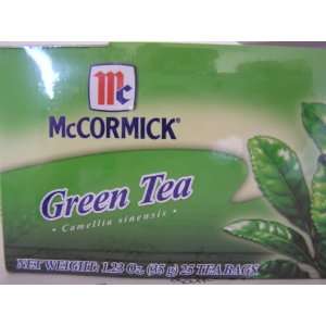 McCormick Green Tea / Te Verde Camellia Sinensis 25 Bags/box (Pack of 