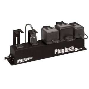   Plug Lock Circuit Breaker Protected Locking Outlet Strip Electronics