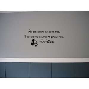 Walt Disney quote All our dreams can come true if we have the courage 