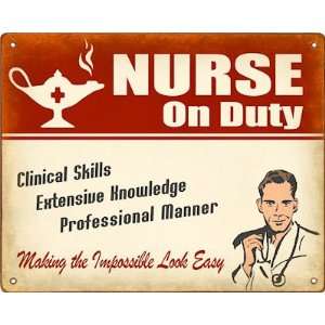  Nurse On Duty Sign / Wall Plaque (Male in Coat)