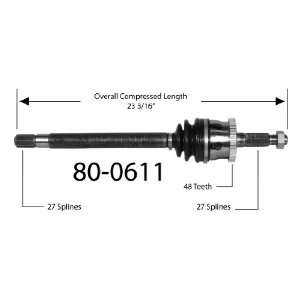  Empi 80 0611 CV Joint Half Shaft Assembly Automotive