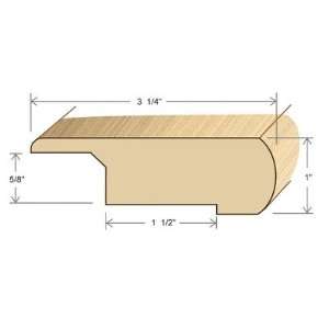  78 Solid Hardwood Unfinished Maple Overlap Stair Nose 