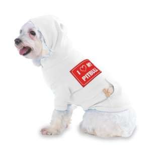  I LOVE MY PITBULL Hooded (Hoody) T Shirt with pocket for 