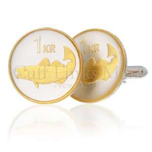  Iceland 1 Krona Codfish Cufflinks GCL 160CF Jewelry