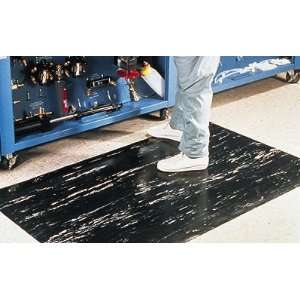 Wearwell Tile Top Antifatigue Mats, 36 x 60, 1/2H, black and white 