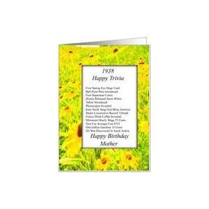 Birthday, 1938, Mother, Brown Eyed Susans, Flowers, Background for 