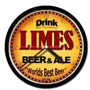  LIMES beer and ale cerveza wall clock 