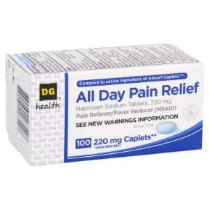  DG Health All Day Pain Relief Caplets   100 ct Health 