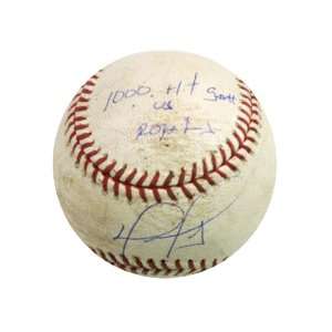   Used Baseball 1000th hit vs. Royals Inscription
