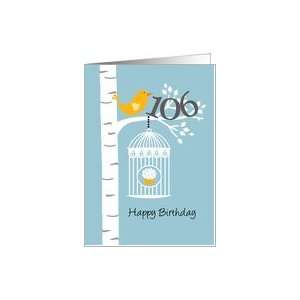  106th birthday   Bird in birch tree Card Toys & Games