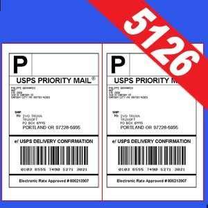 400 Half Sheet Shipping Labels for Laser/InkJet for , PayPal, USPS 