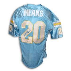  Autographed Natrone Means San Diego Chargers Powder Blue 