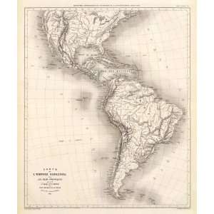  Carte de lEmpire Espagnol dans les deux Ameriques, 1873 