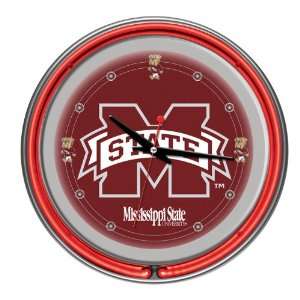  Mississippi State Neon Clock   14 Inch   NCAA Sports 