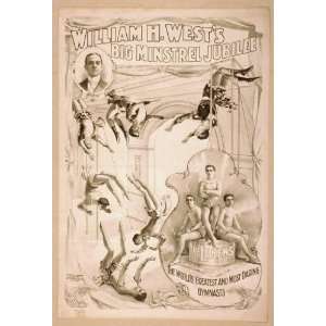 Poster William H. Wests Big Minstrel Jubilee 1899 