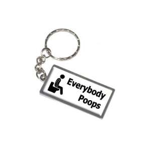  Everybody Poops   Man On Toilet   New Keychain Ring 