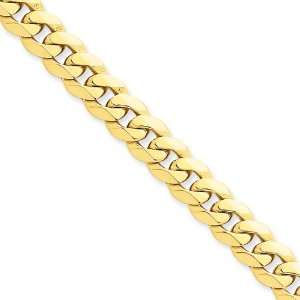  14k 8.75mm Beveled Curb Chain Length 20 Jewelry