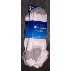 Champion Double Dry High Performance No Show Mens Athletic Socks, 4 