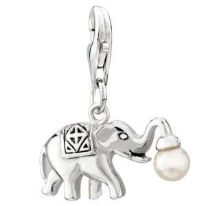  Amore Lavita(tm) Cute Elephant Pearl Sterling Silver Clasp 
