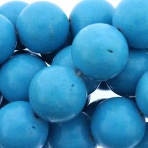 Blue Magnesite  Round Plain   16mm Height, 16mm Width, 16mm Thickness 
