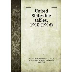  United States life tables, 1910 (1916) Glover, James W 
