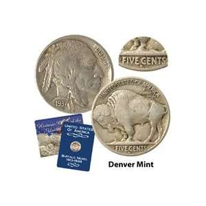  1937 Buffalo Nickel   Denver Mint
