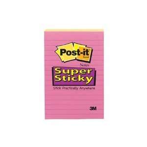 195456 Part# 195456 3M Sticky Post it Notes Lined 4x6 Assorted 3/Pk 
