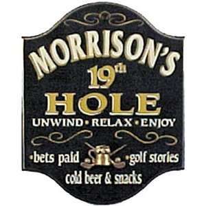  Personalized 19th Hole Sign 