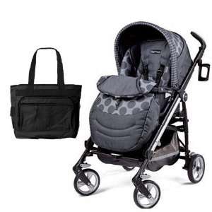 Peg Perego Switch Four with a Diaper Bag   Pois Grey Baby