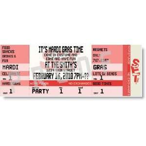  Mardi Gras Time Ticket Invitations