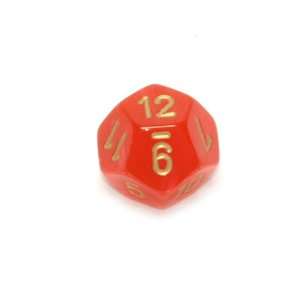  Chessex Velvet 16mm Red and gold d12 Toys & Games