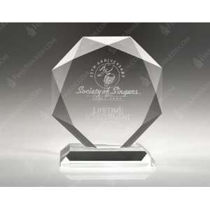  Crystal Beveled Diamond Award 