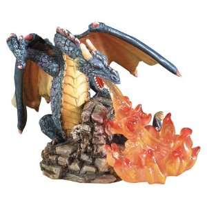  Sm. Blue Fire Breathing Dragon   Collectible Figurine 