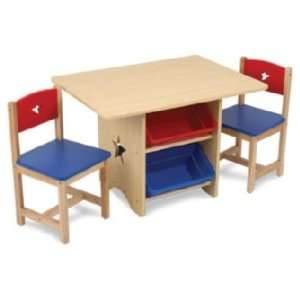  Star Table & Chair Set with Primary Bins Toys & Games