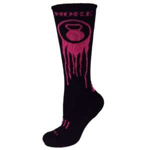   Kettlebell Black with Pink CrossFit Deadlift Socks