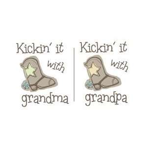Plaid Uptown Baby Color Transfer Iron Ons 2/Pkg Kickin It With Grandpa 