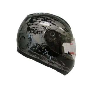  Tms Gloss Black Hornet Full Face Motorcycle Street Helmet 