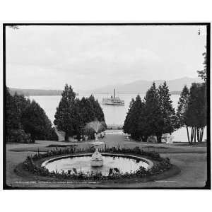  Lake from the piazza,Fort William Henry Hotel,Lake George 