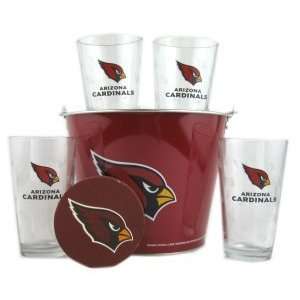 Arizona Cardinals Pint and Beer Bucket Set  NFL Cardinals Beer Bucket 