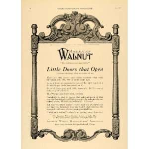  1920 Ad American Walnut Manufacturers Association Decor 