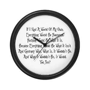  A World Of My Own Alice in wonderland Wall Clock by 