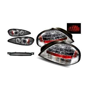 99 05 Pontiac Grand AM Chrome CCFL Halo Projector Headlights + LED 3rd 