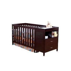  BSF Baby Austin Convertible Crib n Changer Combo, Espresso Baby