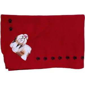  Shih Tzu Red Fleece Blanket 