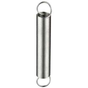 Extension Spring, 302 Stainless Steel, Inch, 0.3 OD, 0.031 Wire Size 