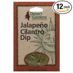 Desert Gardens Dip Mix Jalapeno & Cilantro, 0.75 Ounce (Pack of 12 