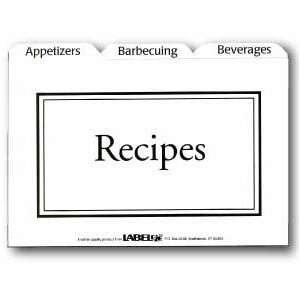 Labeleze Recipe Card Dividers 4 x 6 